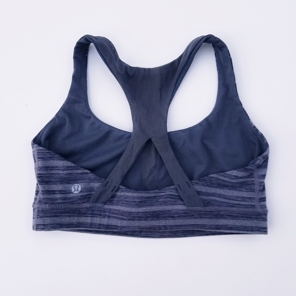 lululemon athletica Other - Lululemon 50 Rep Bra Black Stripes Galore / Coal